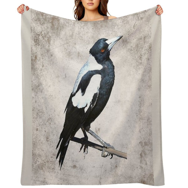 Australian Magpie Lightweight Throw Blanket