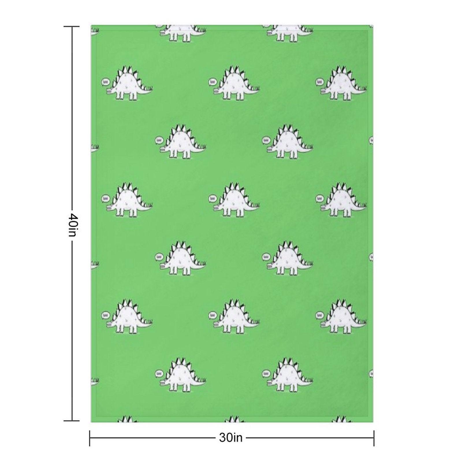 Cartoon Stegosaurus Throw Blanket