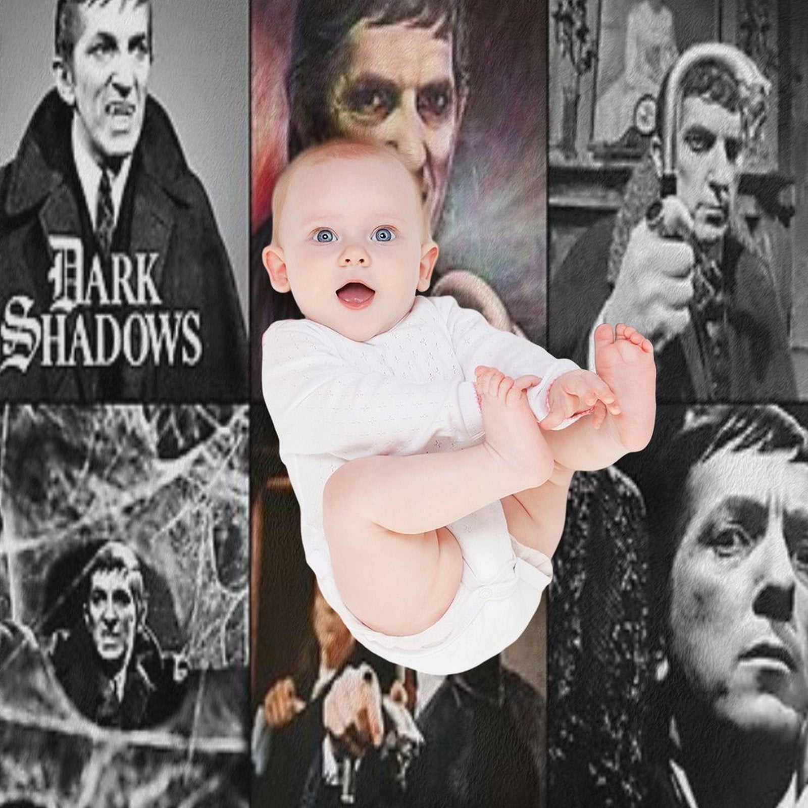 Dark Shadows TV Show Photo Collage Plush Throw Blanket