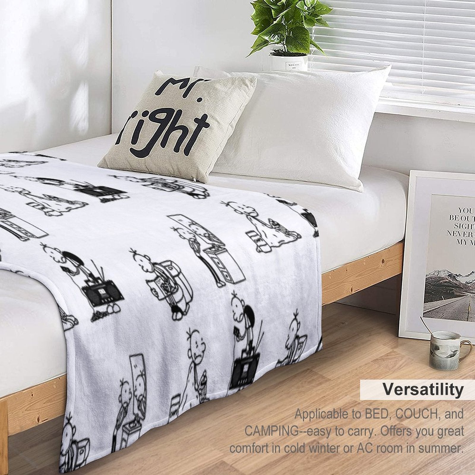 Wimpy Kid 4 States of Greg Heffley Durable Throw Blanket