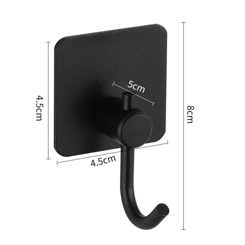 Adhesive Wall Hooks Mounted Door Key Cloth Coat Bathroom Robe Hanger Kitchen Hardware Rack Shelf Bag Hook Organizer For Hanging  Bathroom Toilet Sticky Hook