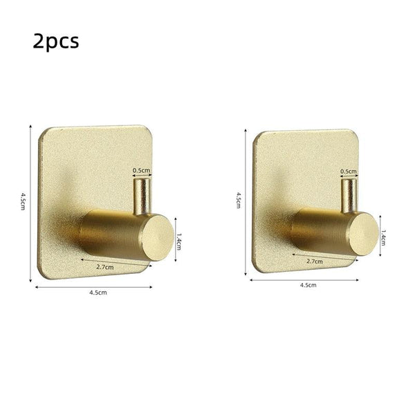 Adhesive Wall Hooks Mounted Door Key Cloth Coat Bathroom Robe Hanger Kitchen Hardware Rack Shelf Bag Hook Organizer For Hanging  Bathroom Toilet Sticky Hook