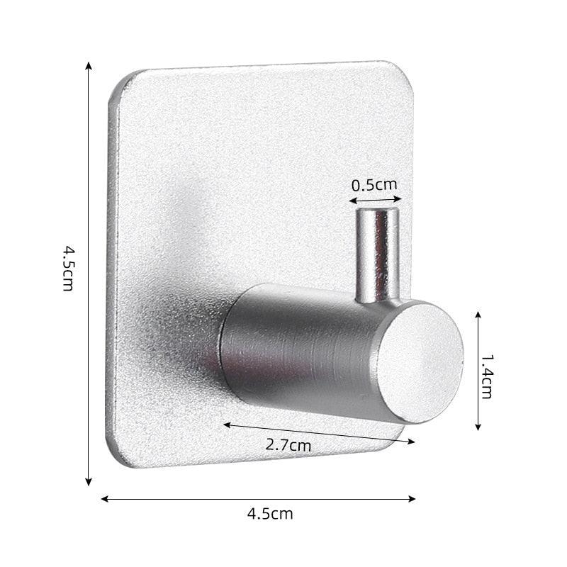 Adhesive Wall Hooks Mounted Door Key Cloth Coat Bathroom Robe Hanger Kitchen Hardware Rack Shelf Bag Hook Organizer For Hanging  Bathroom Toilet Sticky Hook
