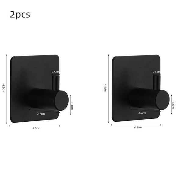 Adhesive Wall Hooks Mounted Door Key Cloth Coat Bathroom Robe Hanger Kitchen Hardware Rack Shelf Bag Hook Organizer For Hanging  Bathroom Toilet Sticky Hook