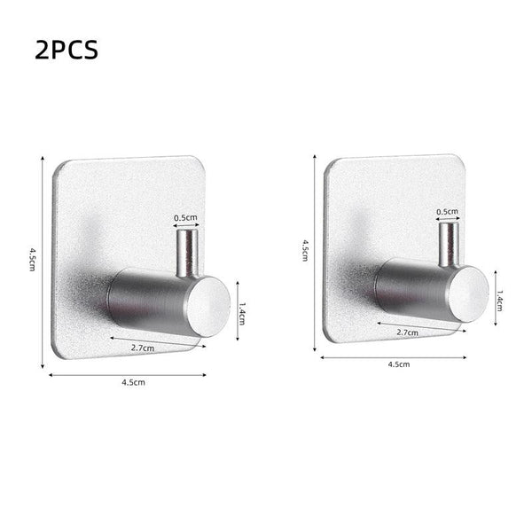 Adhesive Wall Hooks Mounted Door Key Cloth Coat Bathroom Robe Hanger Kitchen Hardware Rack Shelf Bag Hook Organizer For Hanging  Bathroom Toilet Sticky Hook