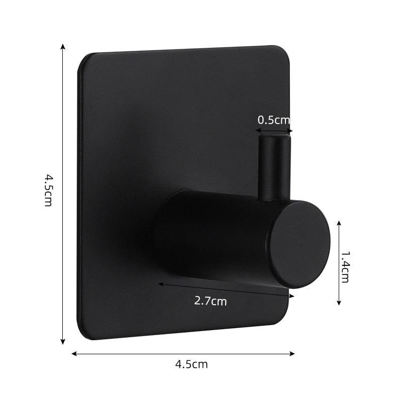 Adhesive Wall Hooks Mounted Door Key Cloth Coat Bathroom Robe Hanger Kitchen Hardware Rack Shelf Bag Hook Organizer For Hanging  Bathroom Toilet Sticky Hook