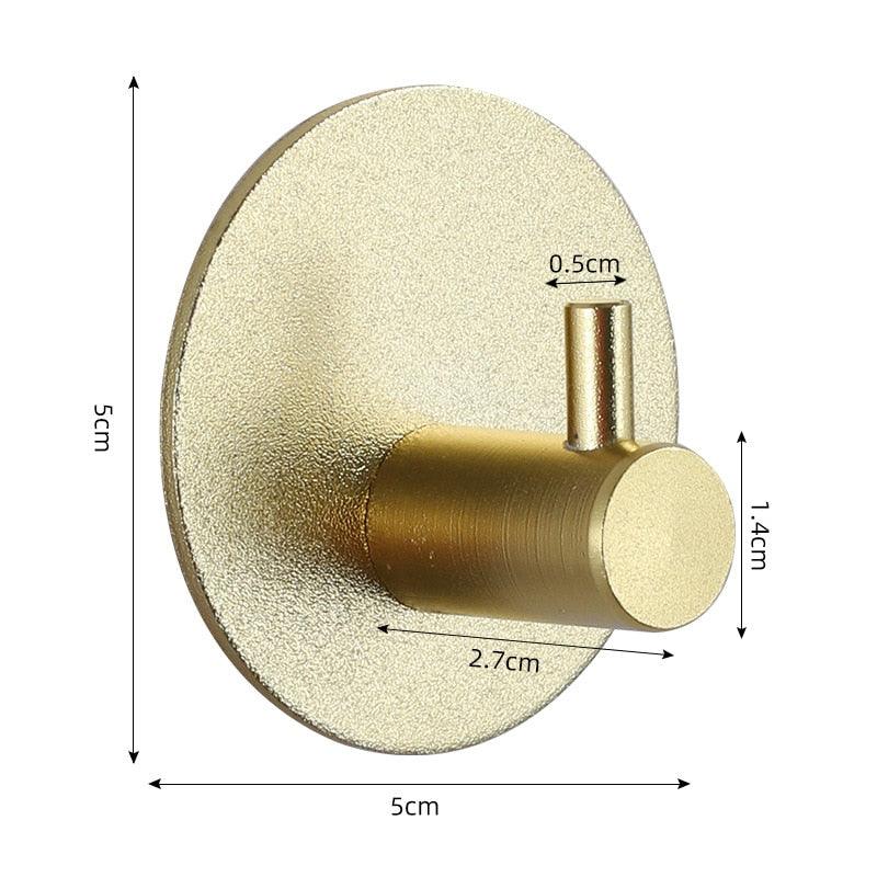 Adhesive Wall Hooks Mounted Door Key Cloth Coat Bathroom Robe Hanger Kitchen Hardware Rack Shelf Bag Hook Organizer For Hanging  Bathroom Toilet Sticky Hook