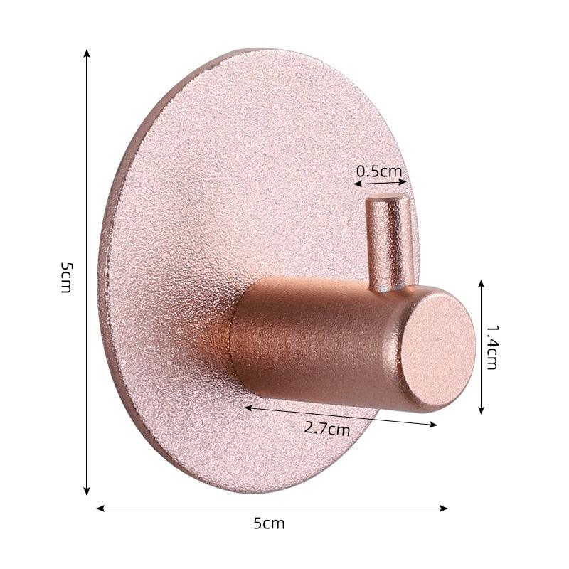 Adhesive Wall Hooks Mounted Door Key Cloth Coat Bathroom Robe Hanger Kitchen Hardware Rack Shelf Bag Hook Organizer For Hanging  Bathroom Toilet Sticky Hook