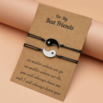 Adjustable Couple Bracelet For Friendship Relationship Girlfriend Best Charm Bracelets Rope Cord Bracelet Set Bangle For Couple Matching Puzzle Pendant Bracelet