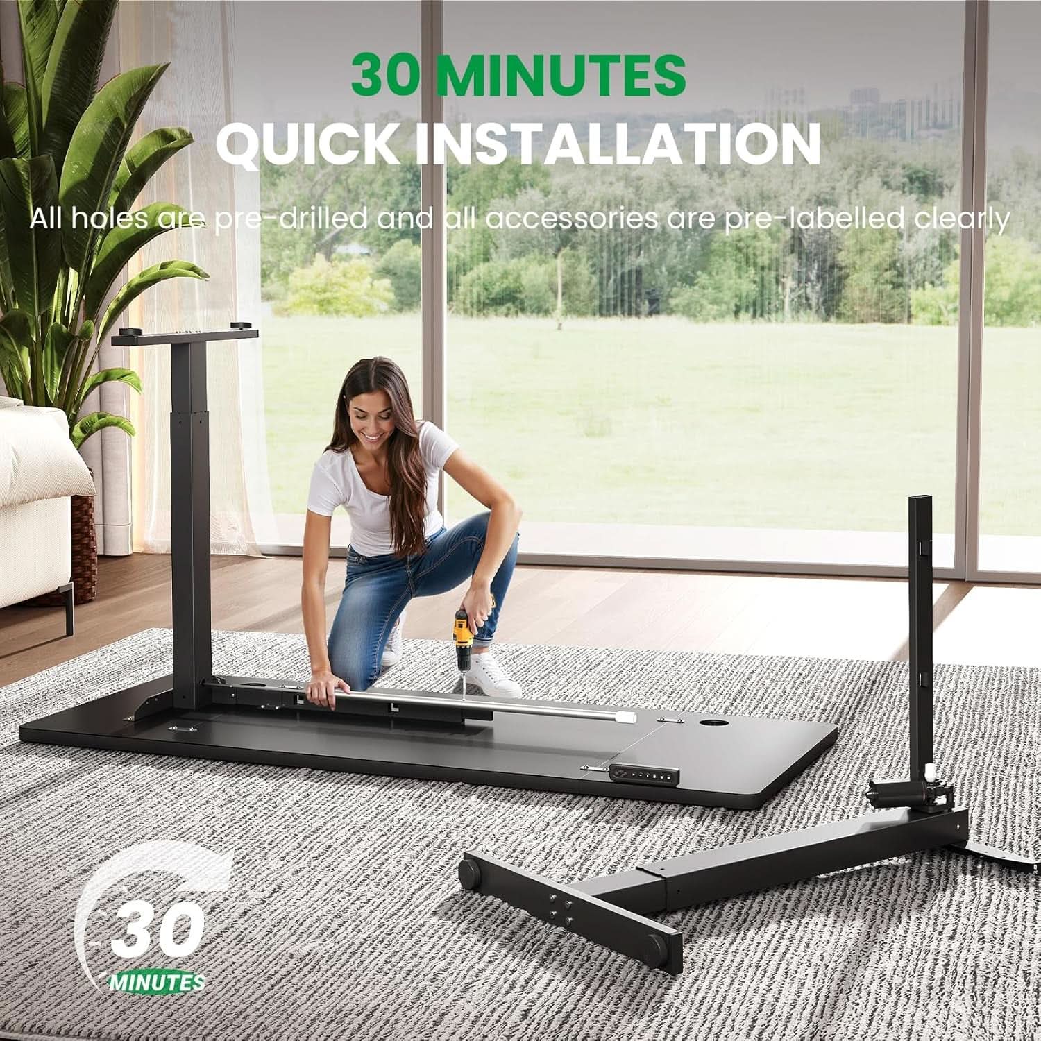 Adjustable Electric Standing Desk with Memory Presets