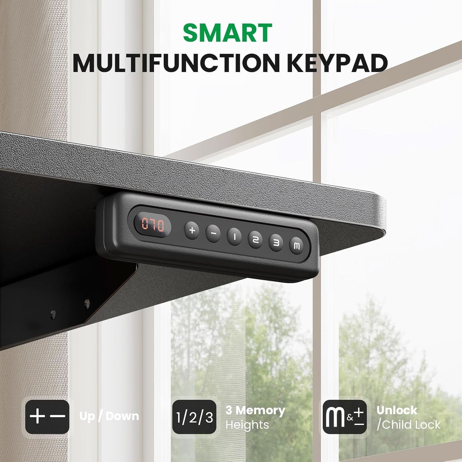 Adjustable Electric Standing Desk with Memory Presets