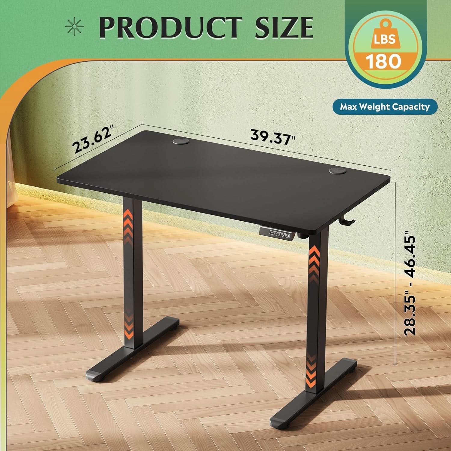 Adjustable Height Electric Standing Desk with Memory Settings