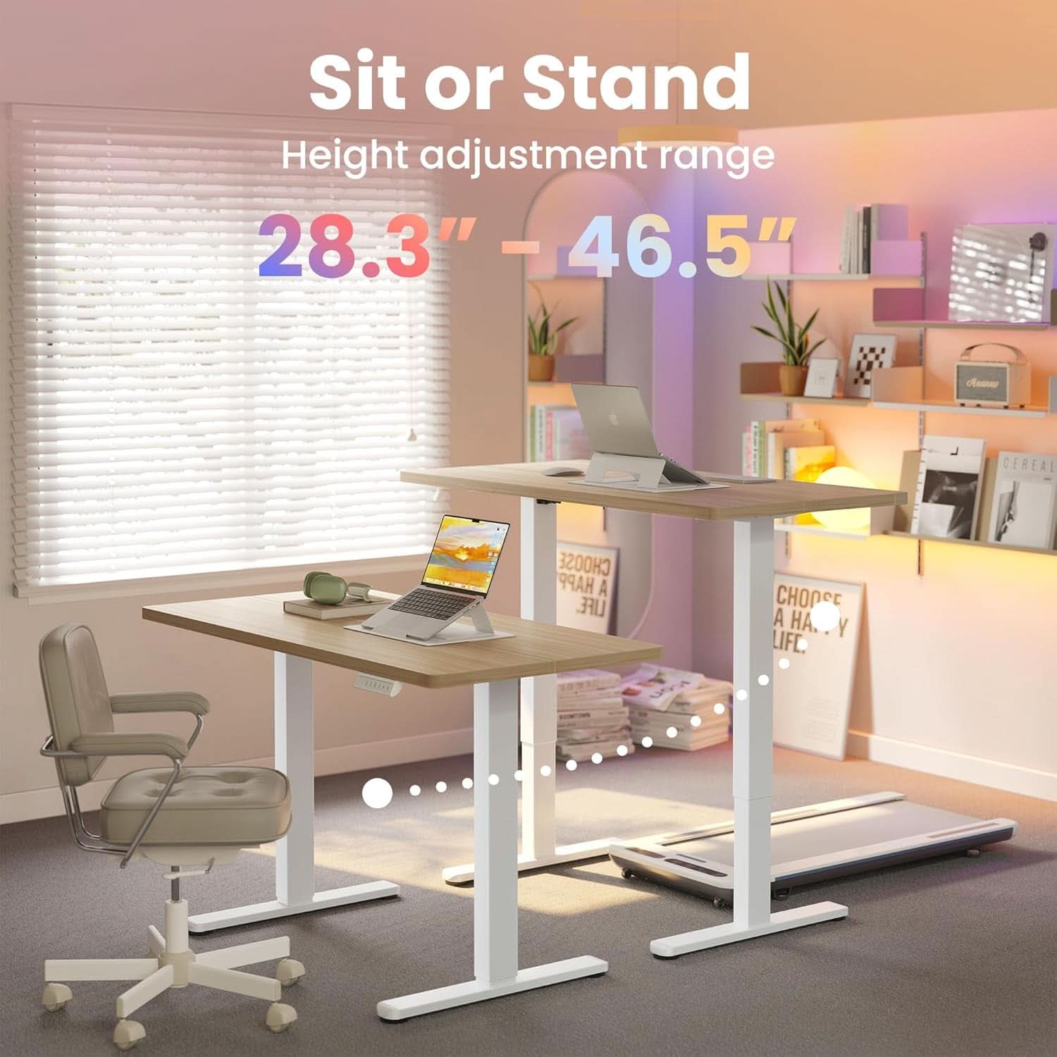Adjustable Height Electric Standing Desk with Memory Settings