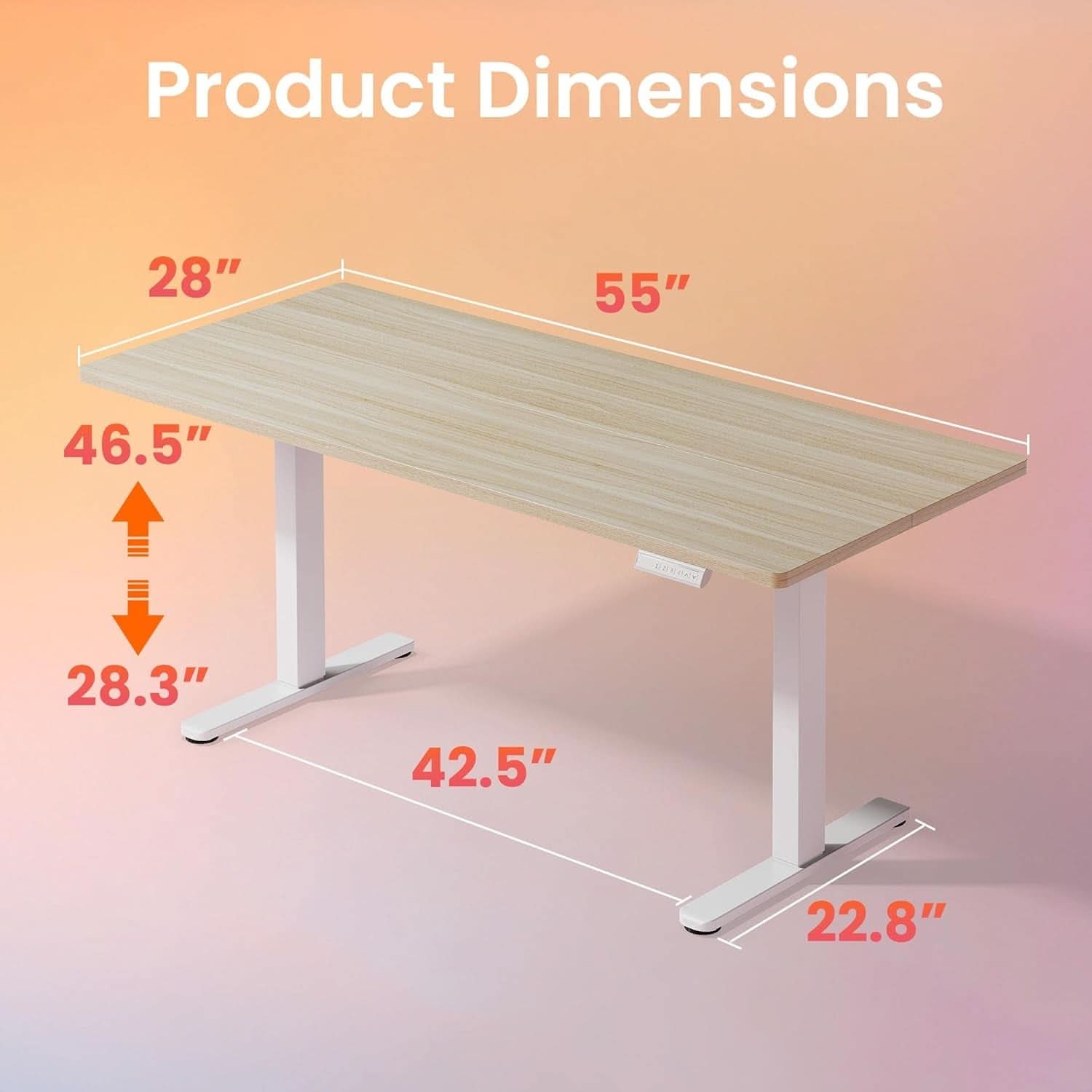 Adjustable Height Electric Standing Desk with Memory Settings