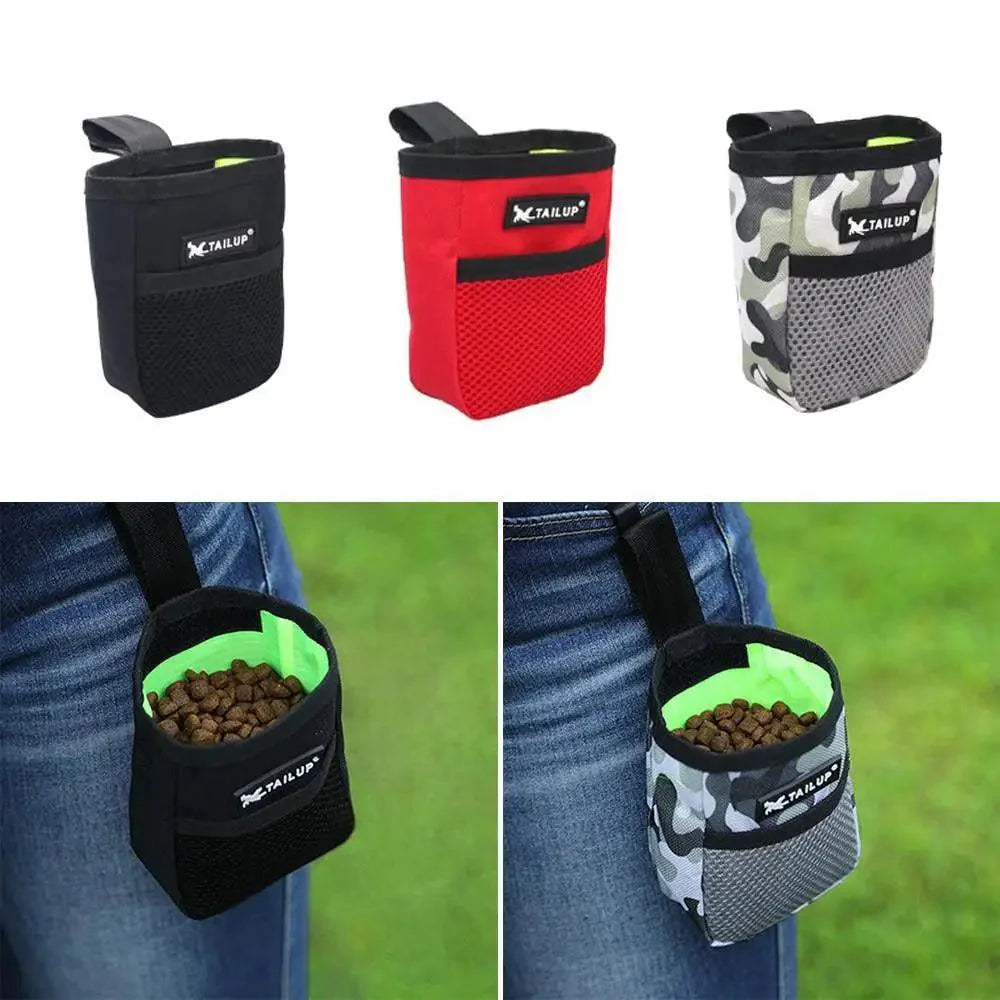 Adjustable Large Capacity Dog Treat Pouch Puppy Snack Waist Bag Durable Puppy Products Waist Bag Pets Cute Food Storage Bags
