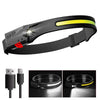 Adjustable Rechargeable LED Induction USB Headlamp  Lightweight Head Lamp Head Torch 5 Lighting Modes Flashlight   For Camping Hiking Running Outdoor Adults Kids