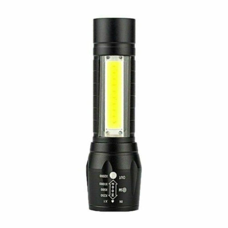 Adjustable Rechargeable LED USB Portable Focus Light Zoomable LED Tactical Flashlight High Lumens Zoomable Waterproof Flashlight Mini Torch For Camping Hiking