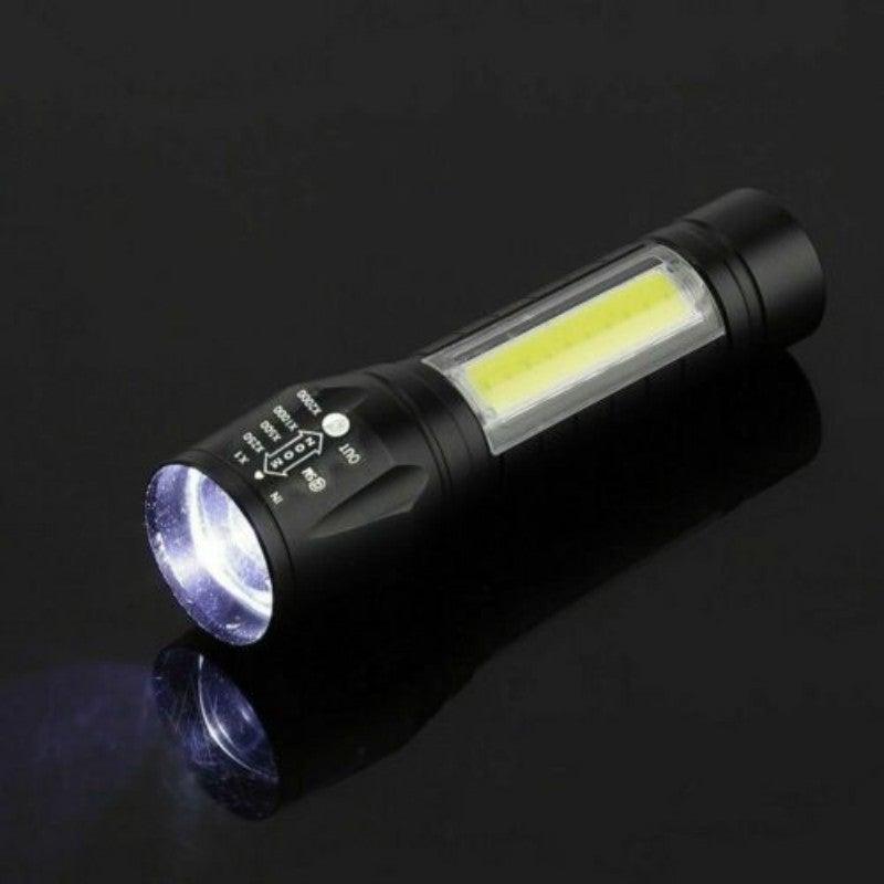Adjustable Rechargeable LED USB Portable Focus Light Zoomable LED Tactical Flashlight High Lumens Zoomable Waterproof Flashlight Mini Torch For Camping Hiking