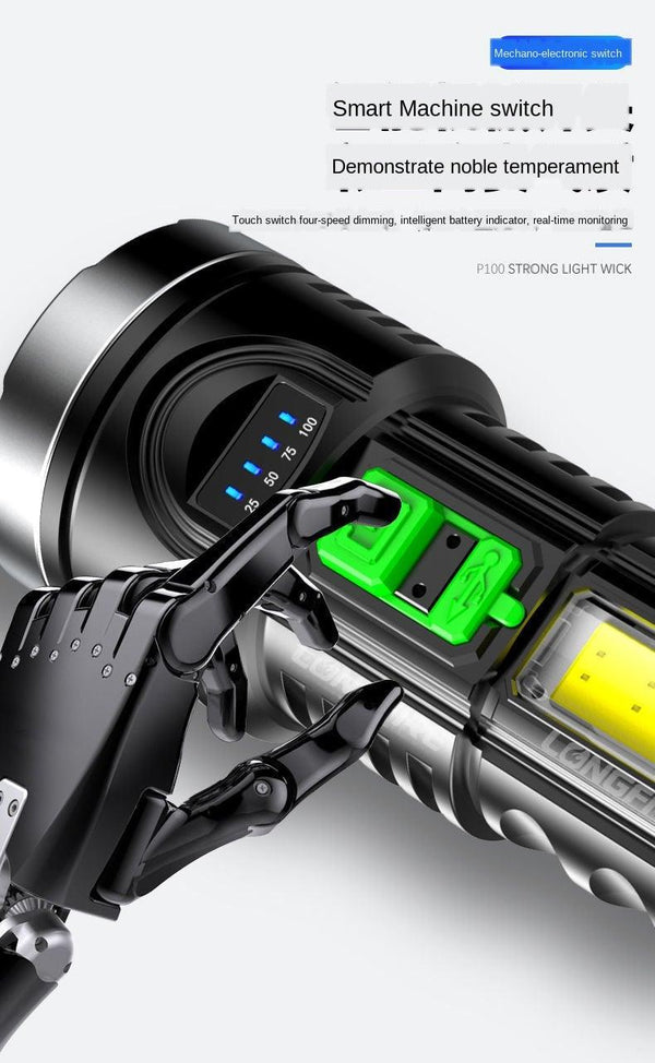 Adjustable Rechargeable Strong Mini Pocket Sized Flashlight LED Multifunctional High Lumen Light Ultra-bright Portable Flashlights Outdoor Waterproof Flashlight For Running Walking