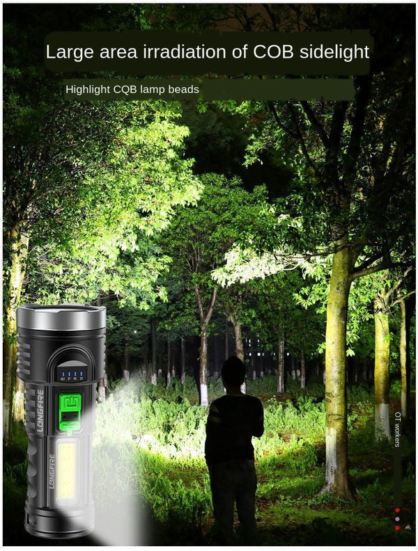 Adjustable Rechargeable Strong Mini Pocket Sized Flashlight LED Multifunctional High Lumen Light Ultra-bright Portable Flashlights Outdoor Waterproof Flashlight For Running Walking