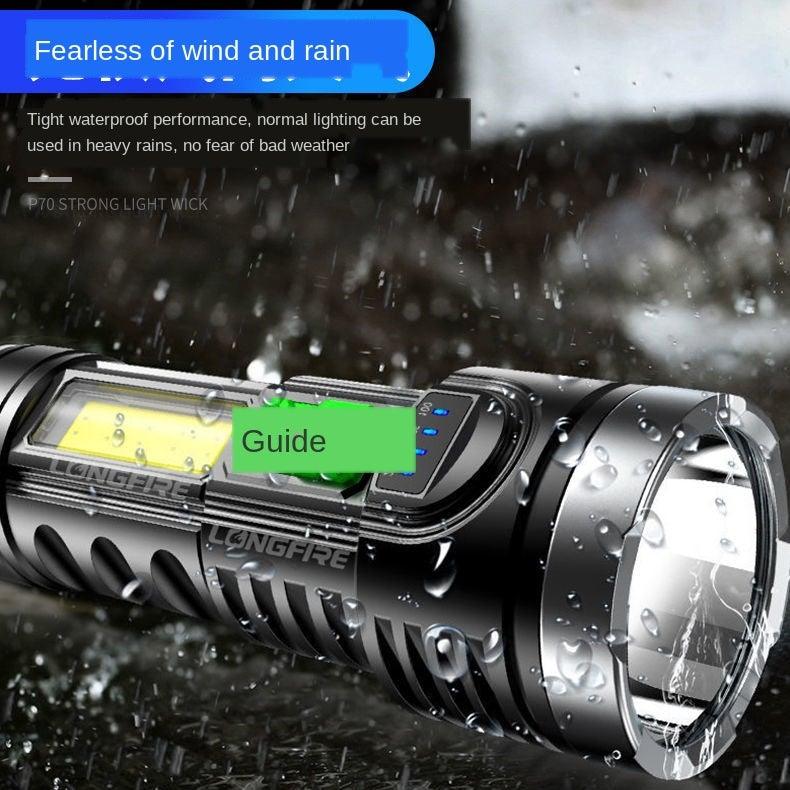 Adjustable Rechargeable Strong Mini Pocket Sized Flashlight LED Multifunctional High Lumen Light Ultra-bright Portable Flashlights Outdoor Waterproof Flashlight For Running Walking