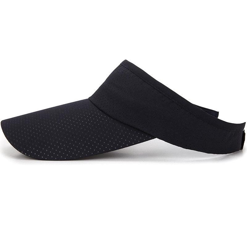 Adjustable Summer Breathable Hats Men Women Sun Protection Sports Golf Tennis Visor Hat Adjustable Visor UV Protection Top Empty Solid Sports Outdoor Running Sunscreen Strong Cap