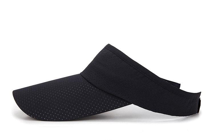 Adjustable Summer Breathable Hats Men Women Sun Protection Sports Golf Tennis Visor Hat Adjustable Visor UV Protection Top Empty Solid Sports Outdoor Running Sunscreen Strong Cap