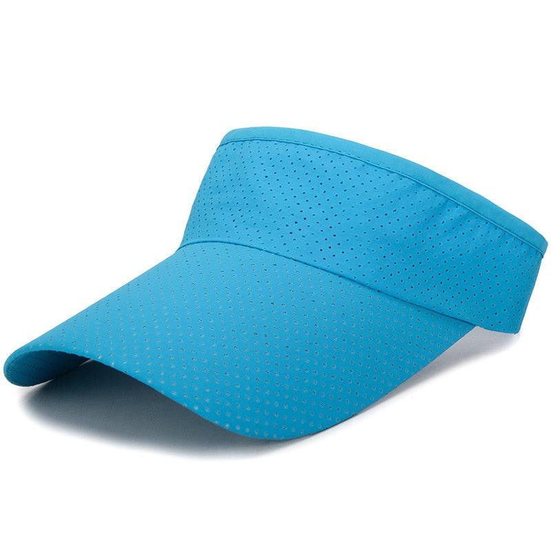 Adjustable Summer Breathable Hats Men Women Sun Protection Sports Golf Tennis Visor Hat Adjustable Visor UV Protection Top Empty Solid Sports Outdoor Running Sunscreen Strong Cap
