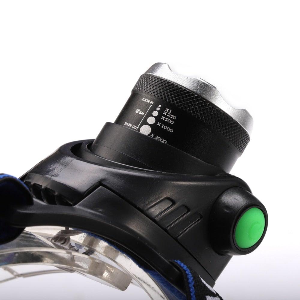 Adjustable USB Rechargeable IR Sensor Super Bright Headlight Battery For Long Working Time LED Headlamp Fishing  Waterproof Head Light Lamp Perfect For Running  Camping