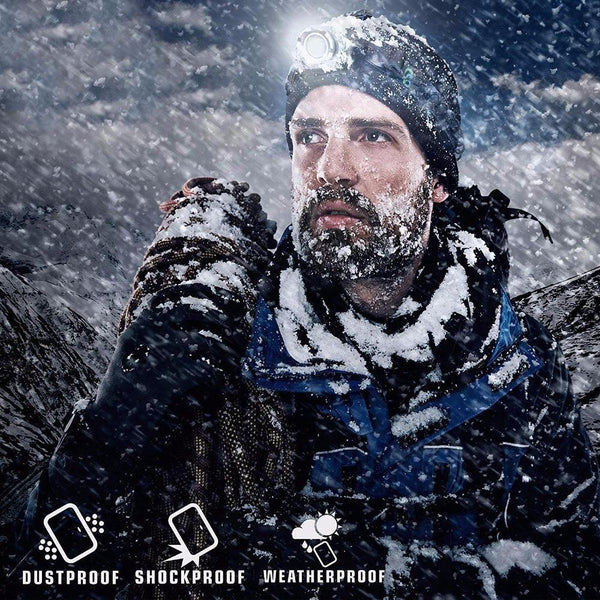 Adjustable USB Rechargeable IR Sensor Super Bright Headlight Battery For Long Working Time LED Headlamp Fishing  Waterproof Head Light Lamp Perfect For Running  Camping