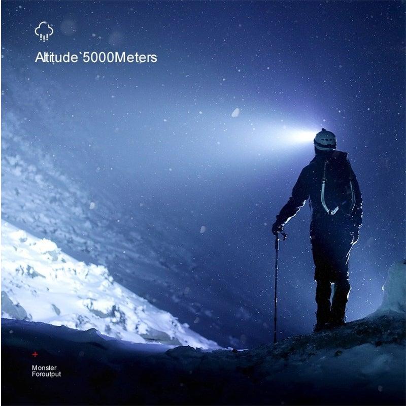 Adjustable USB Rechargeable Torch Lamp Built-in Battery 5 Led Strong Headlight Waterproof  Rechargeable Super Bright Head-Mounted Flashlight For Outdoor Night Camping