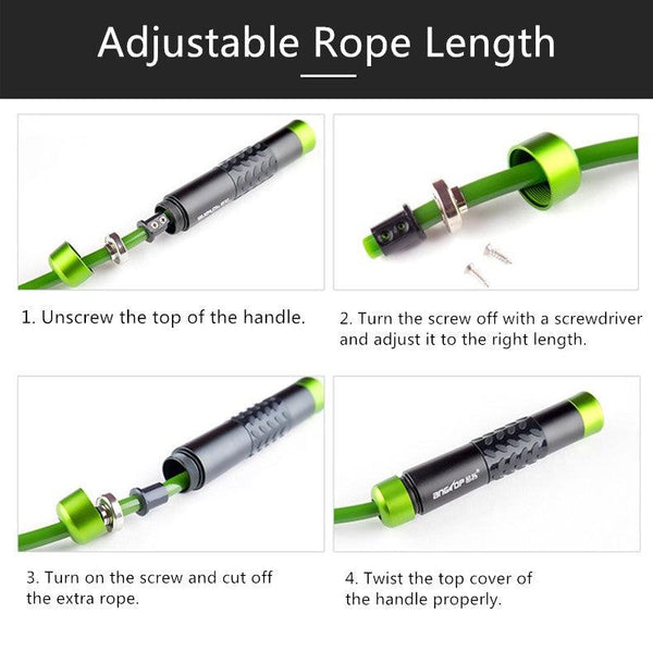 Adjustable Weighted Skipping Rope Heavy Jump Ropes With Adjustable Extra Thick Cable Aluminum Silicone Grips Handles High-Speed Ball Bearings Premium Skipping Rope For Training Boxing Workouts Jumping Exercise Equipment