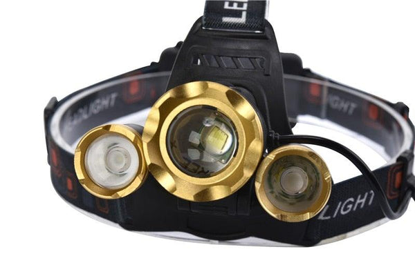 Adjustable Zoomable Headlamp Ultra Bright Rechargeable LED Bright High Lumen Head Lights Head Lamp Waterproof Flashlight For Outdoor Cmaping Fishing Hiking Biking Fishing Headlamp  Running Headlamp
