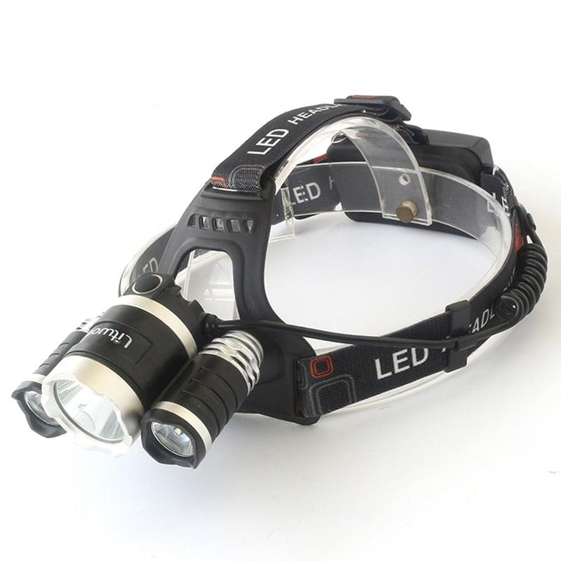 Adjustable Zoomable Headlamp Ultra Bright Rechargeable LED Bright High Lumen Head Lights Head Lamp Waterproof Flashlight For Outdoor Cmaping Fishing Hiking Biking Fishing Headlamp  Running Headlamp