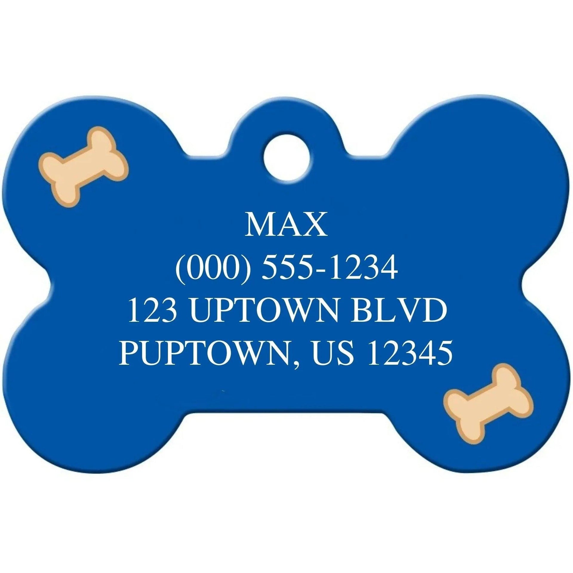 I'm Adopted Blue Pet ID Tag - Large Bone - Gifts for You 'n Me