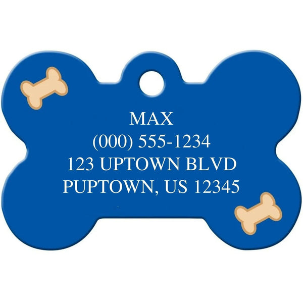 I'm Adopted Blue Pet ID Tag - Large Bone - Gifts for You 'n Me
