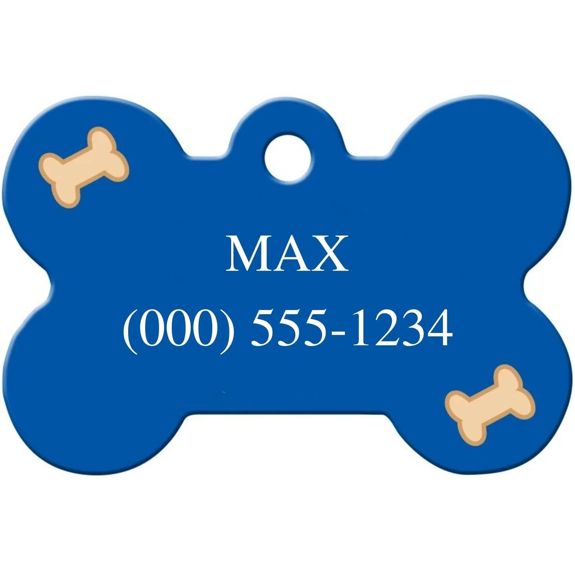 I'm Adopted Blue Pet ID Tag - Large Bone - Gifts for You 'n Me