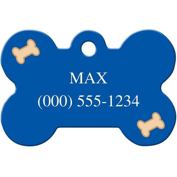 I'm Adopted Blue Pet ID Tag - Large Bone - Gifts for You 'n Me