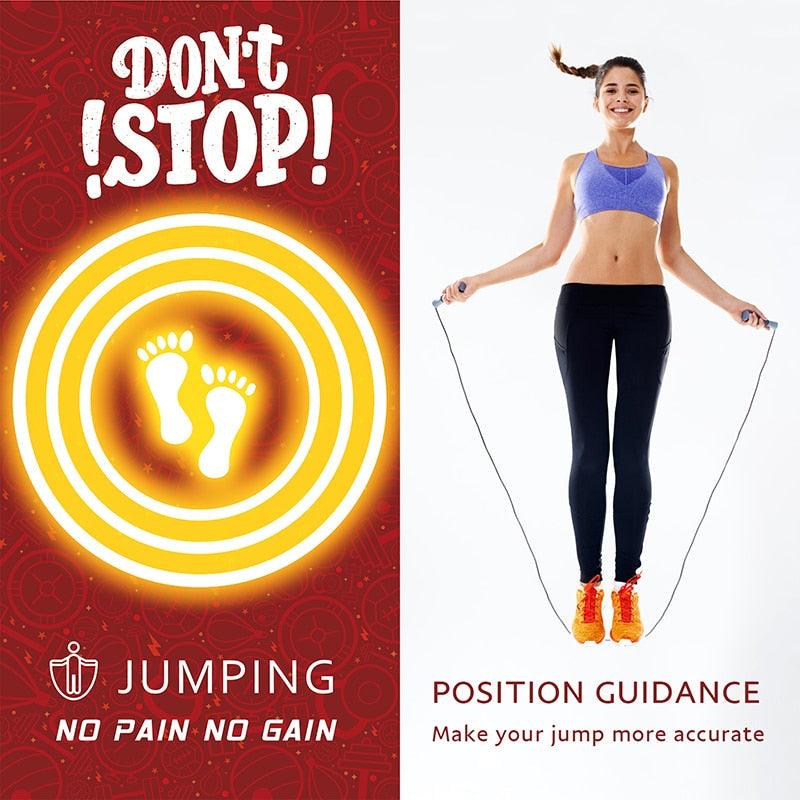 Adult Children Jump Skipping Rope With Non Slip Jumping Rope Sport Jump Rope Large Rubber Exercise Workout For Home Gym Flooring Non-Slip Oval Design Equipment For Workout Excercise And Fitness