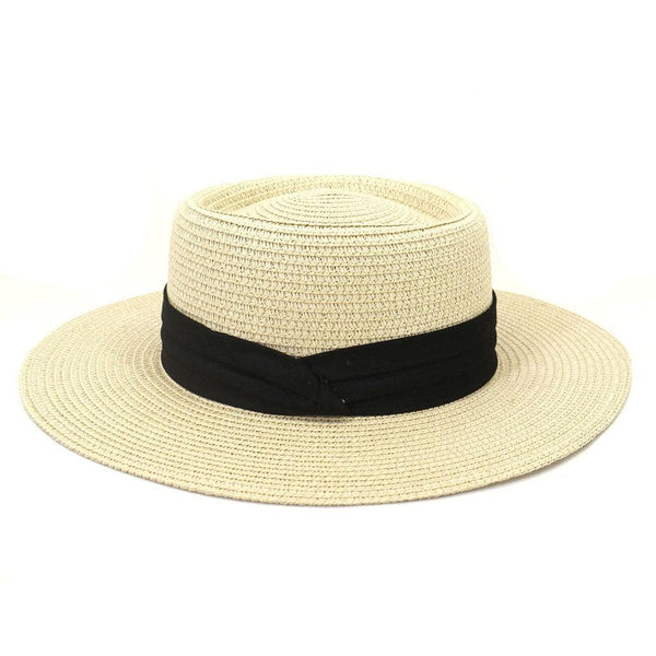 Adult Summer Straw Hat Fashion Casual Beach Fedora Hat Wide Brim Straw Hat Luxury Fedora Summer Packable Sun Hat Lightweight Women Beach Sun Hat Breathable Sun Hats For Women 56-58cm