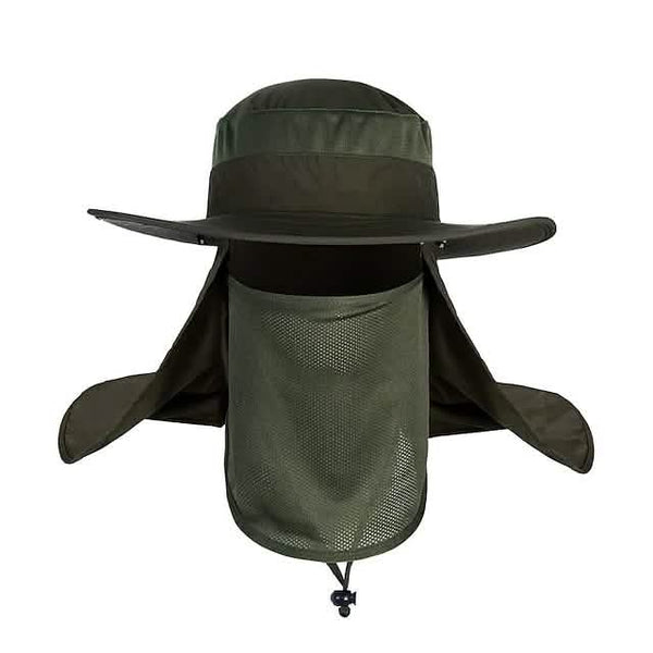 Adult Wide Brim Sun Hat with Neck Face Flap Cover