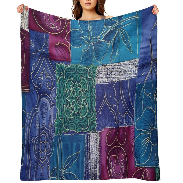 Flowers Abstract Velvety-soft Throw Blanket