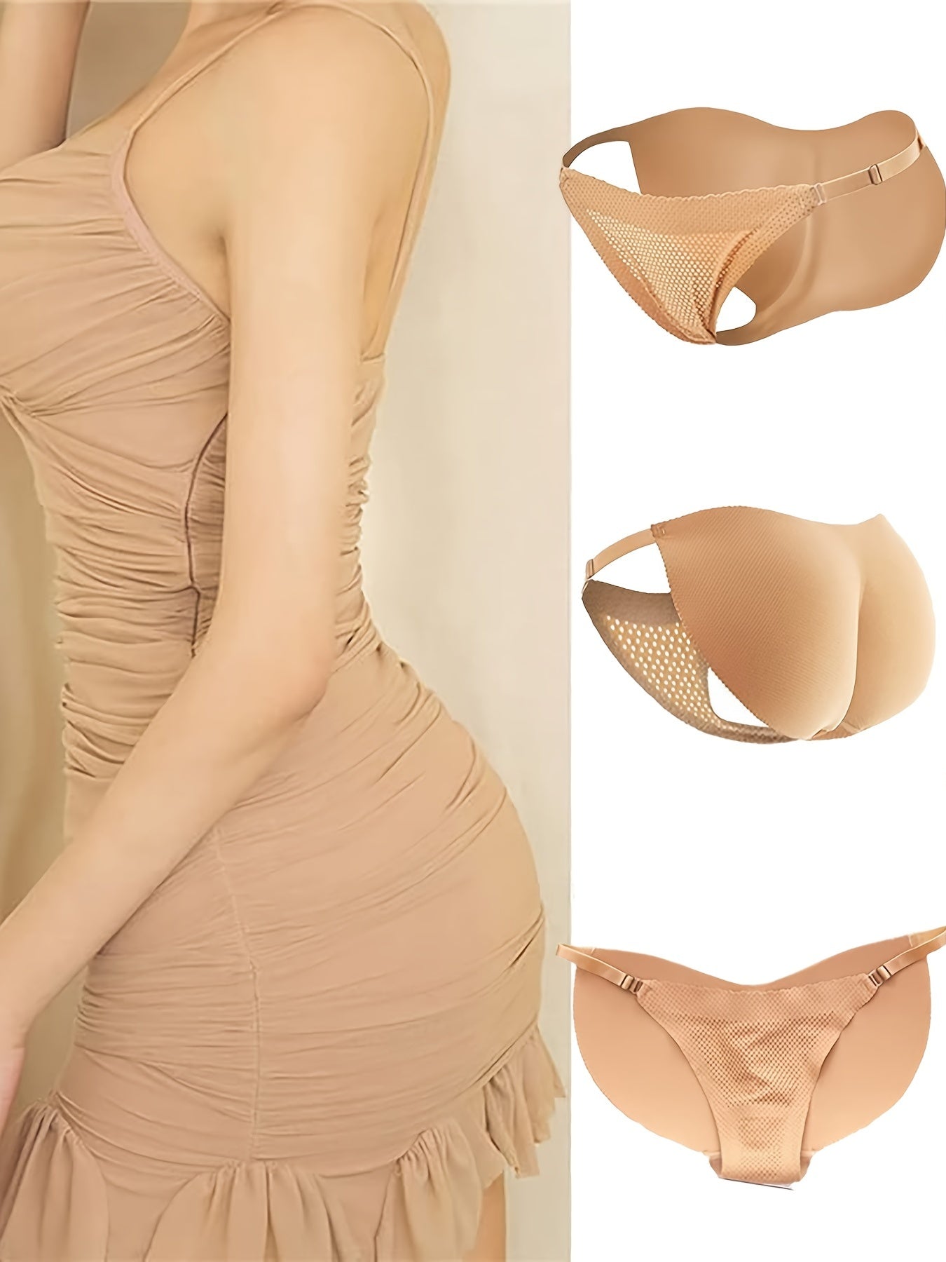 Invisible Boost Fake Butt Lifting Bikini Panties for Women – Ultra-Thin Breathable and Seamless Women's Lingerie for Natural Enhancement and All-Day Comfort