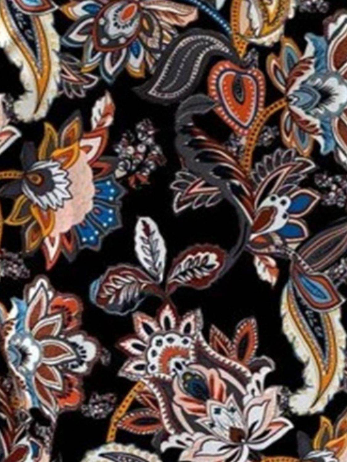 Printed Notched Sleeveless Top for Women in Various Sizes