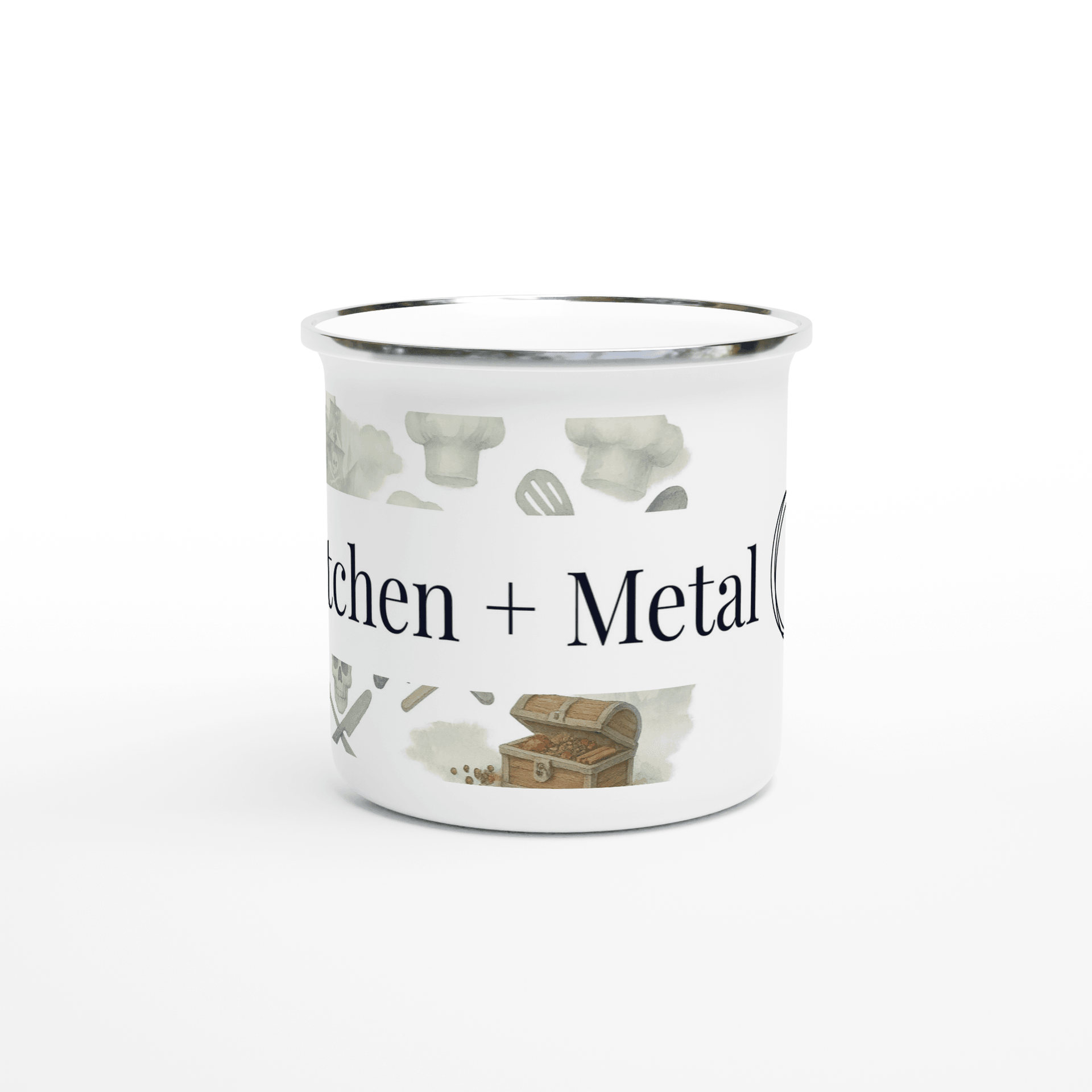 White 12oz Enamel Mug | Coffee Mugs | Kitchen + Metal