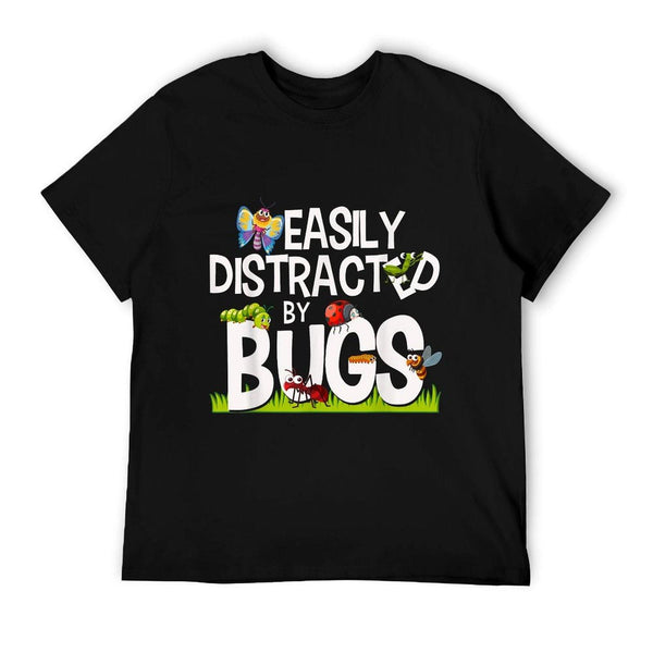 Funny Bug Insects Easily Distracted By Bugs Science T-Shirt