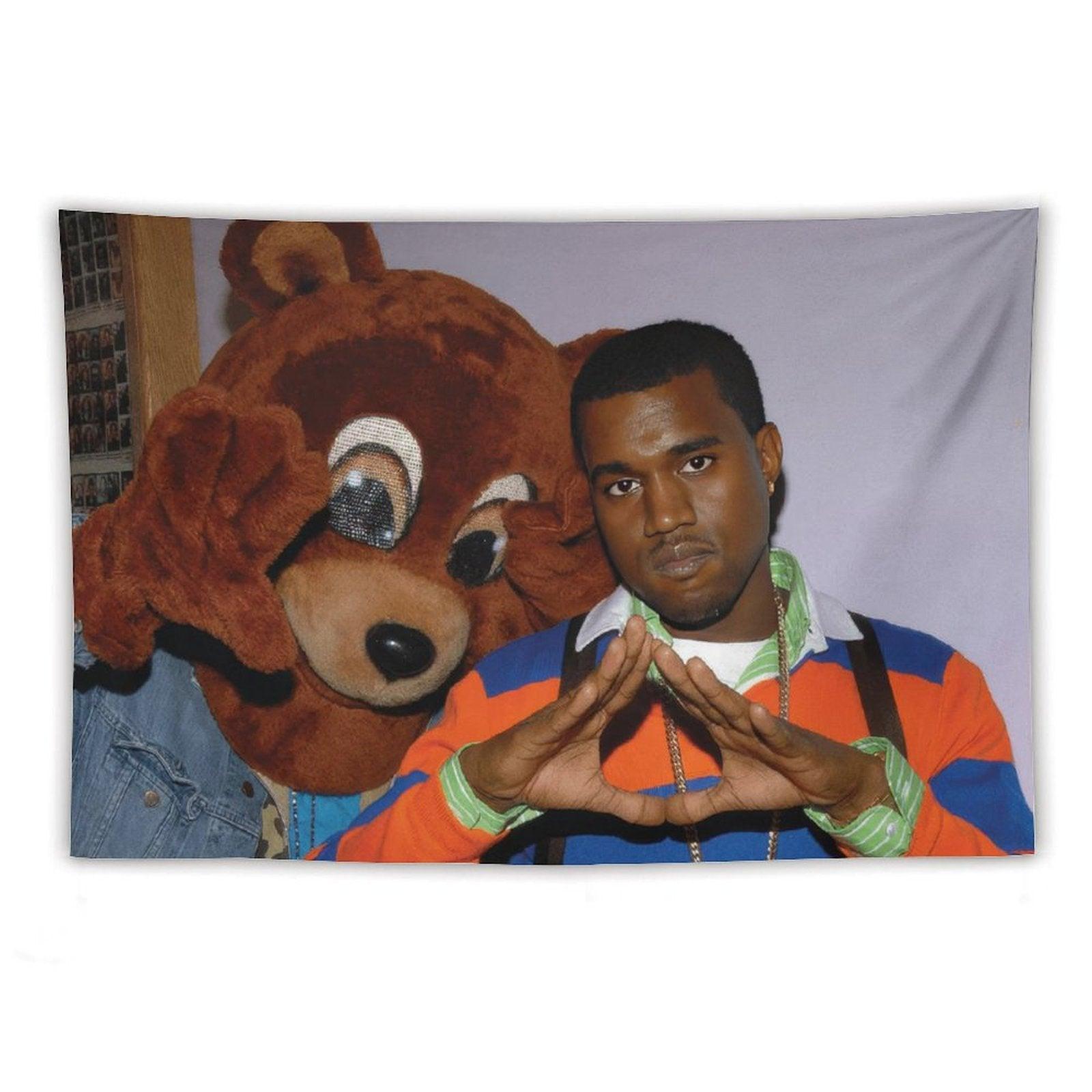Kanye West with Bear Tapestry
