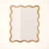 Decorative Wavy Wall Mirror with Mango Wood Frame, 36x48