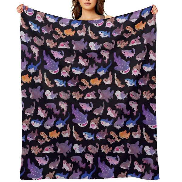 Shark Day Throw Blanket