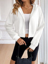 Relaxed Minimalist Zip-Up Dropped Shoulder Hooded Jacket Casual & Comfortable Lightweight Outerwear